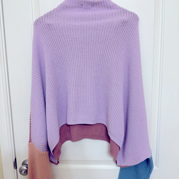 Pink Oversized Colourblock Sweater 8 - Picture 6 of 7